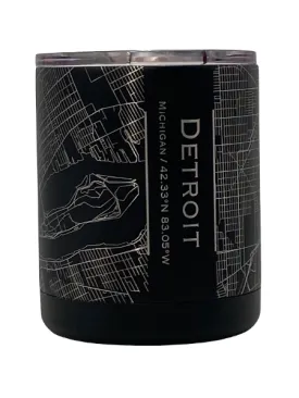 Map of Detroit Insulated Cup / Black