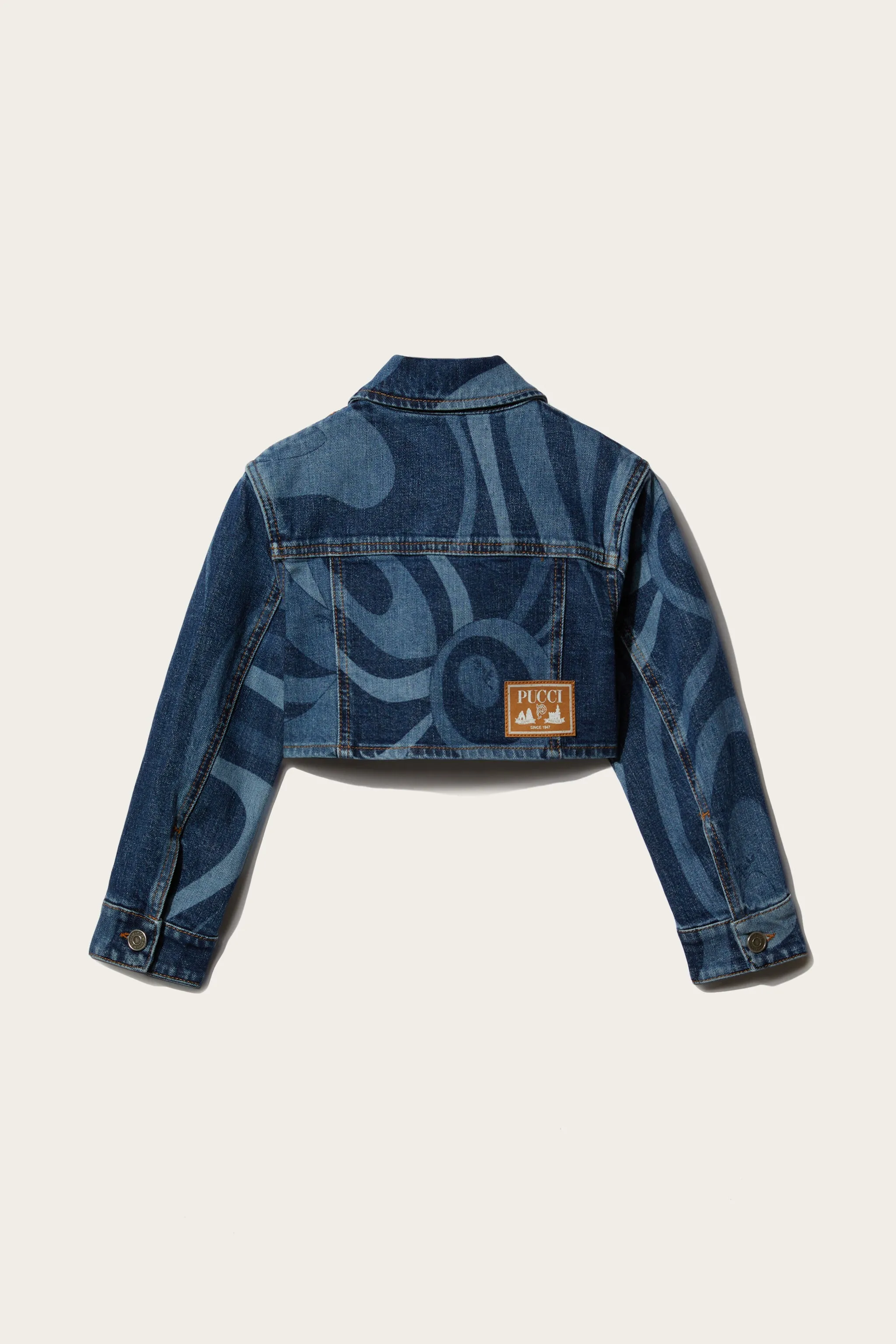 Marmo-Print Denim Jacket