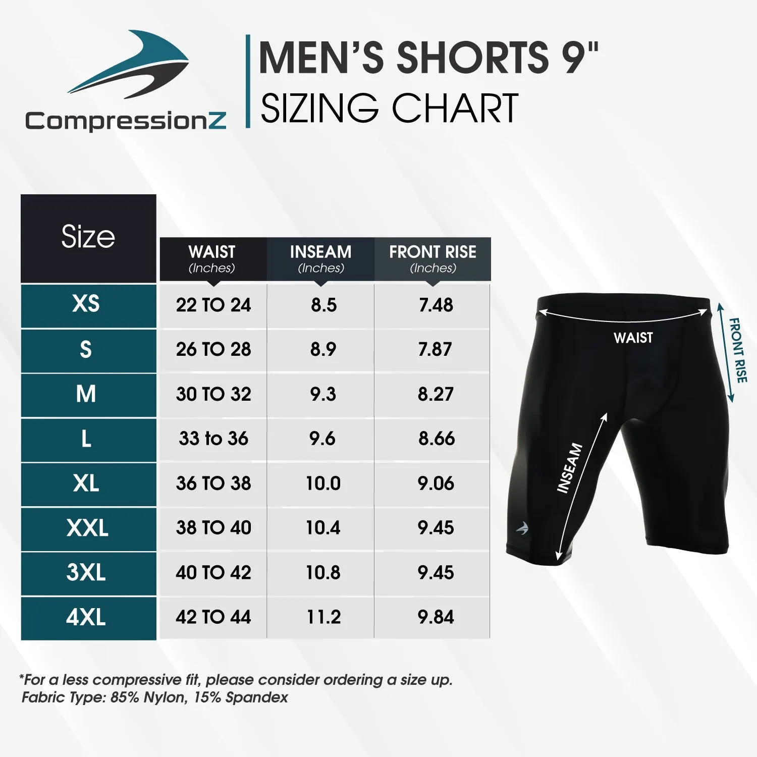 Men's 9" Compression Shorts W/ Pockets - Navy