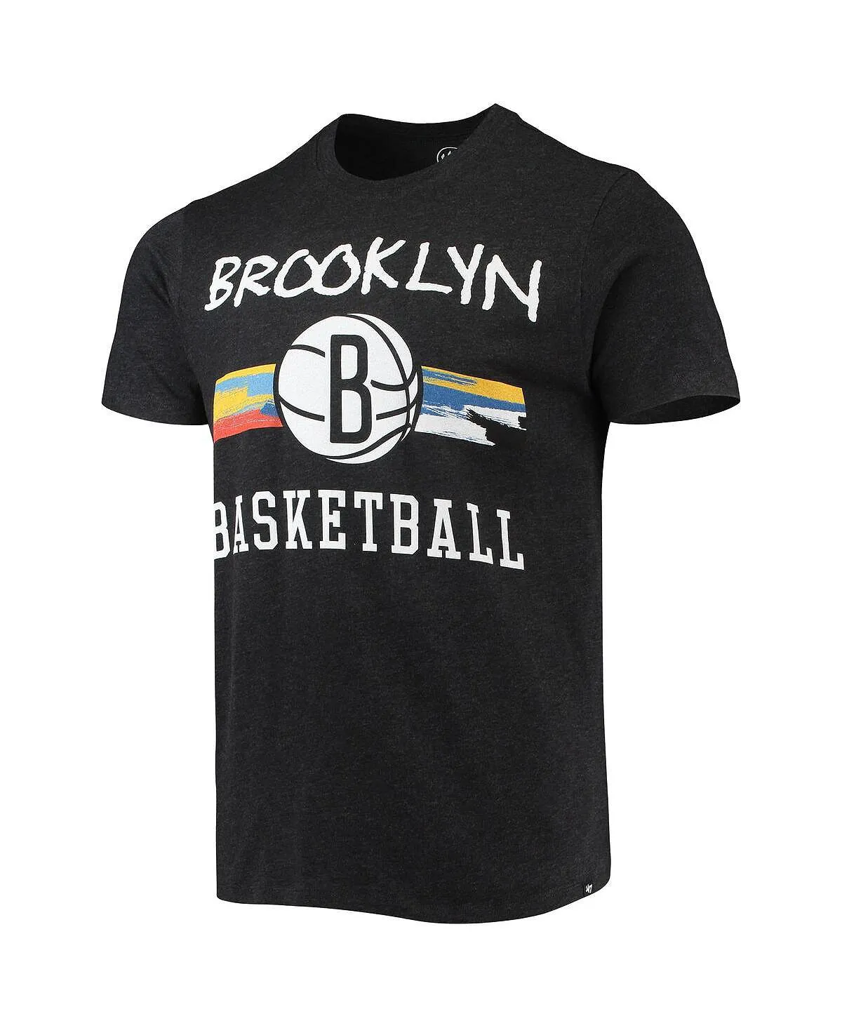 Men's black brooklyn nets city edition club '47 Brand T-shirt, multi