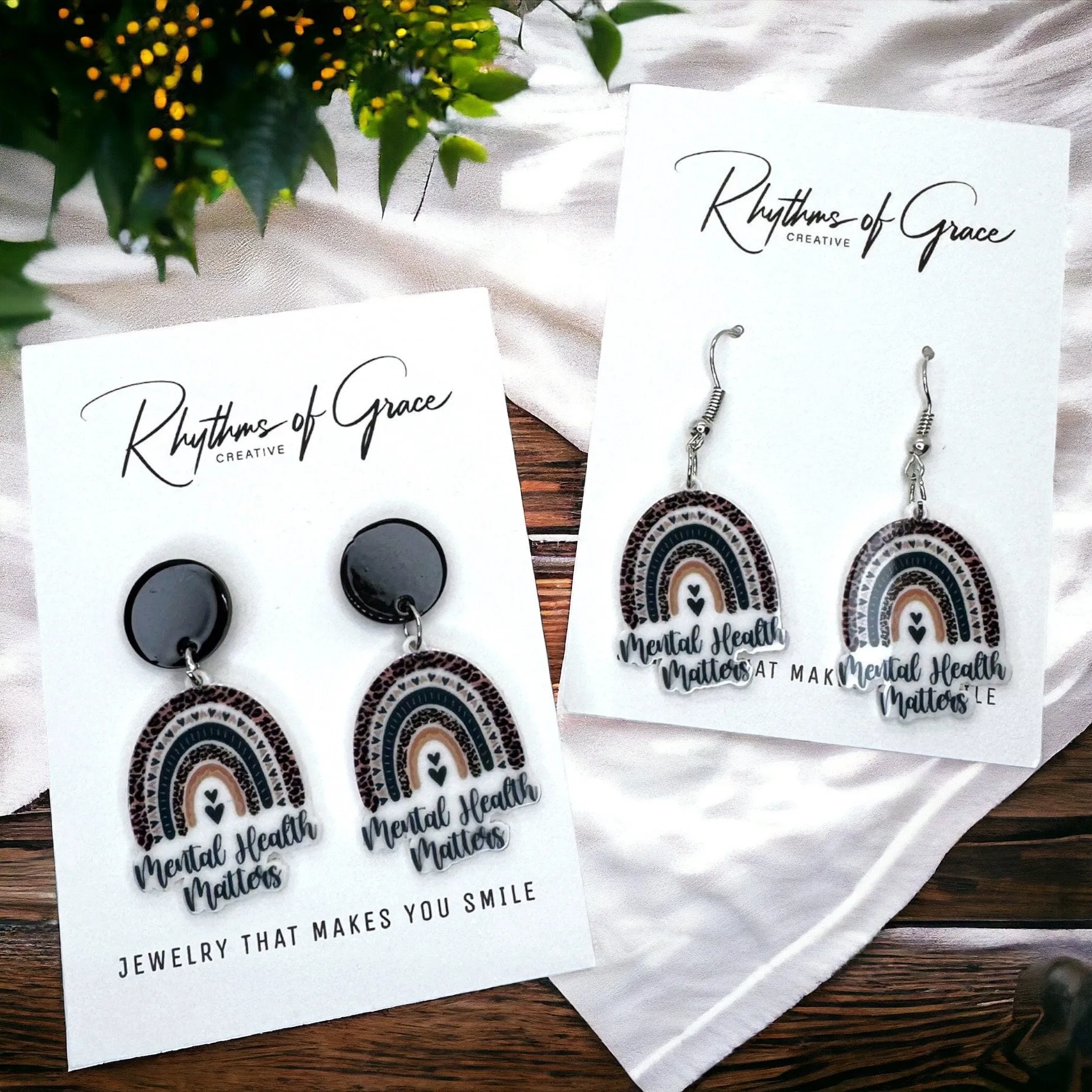 Mental Health Matters Earrings - Handmade Earrings, Mental Health Earrings, Mental Health Awareness, Mental Health Jewelry, Handmade Jewelry