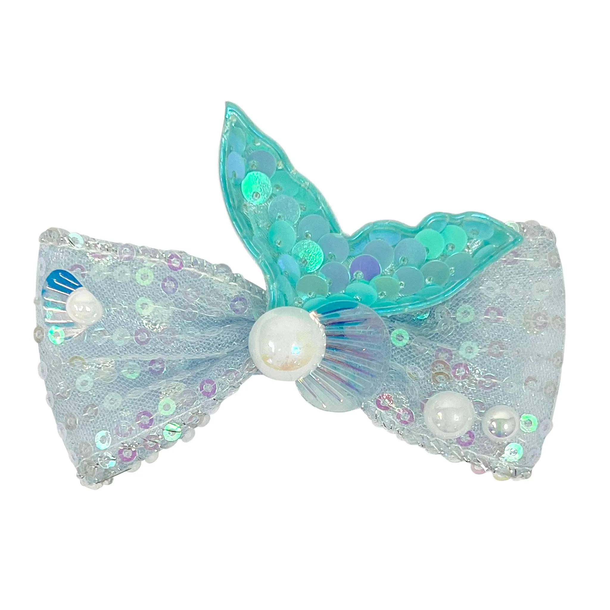 Mermaid Tail Bow Hair Clip