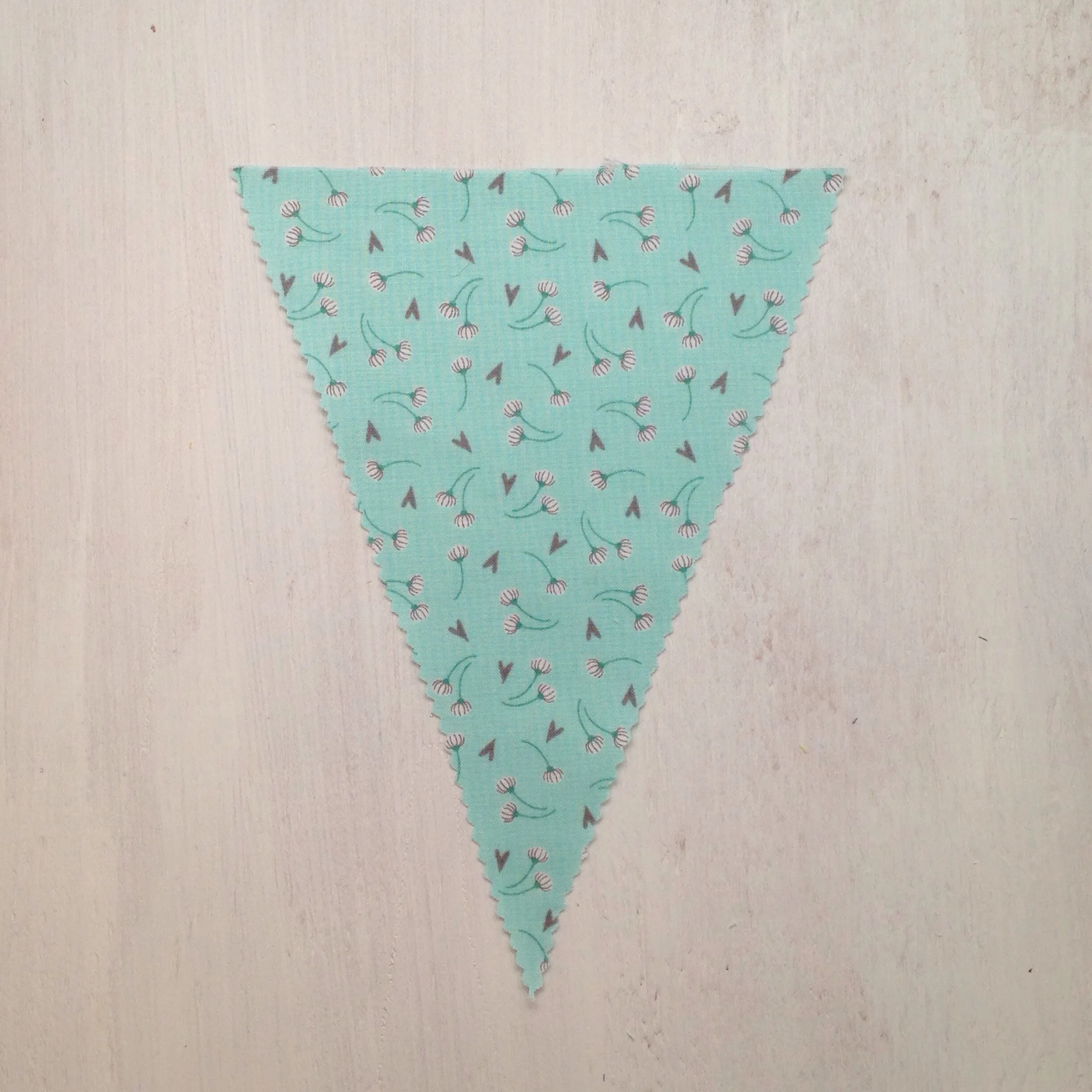 Mint Mini Floral Flag