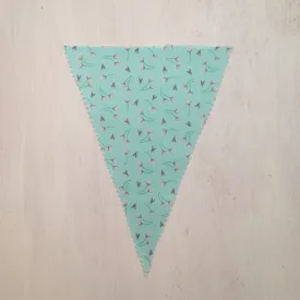 Mint Mini Floral Flag