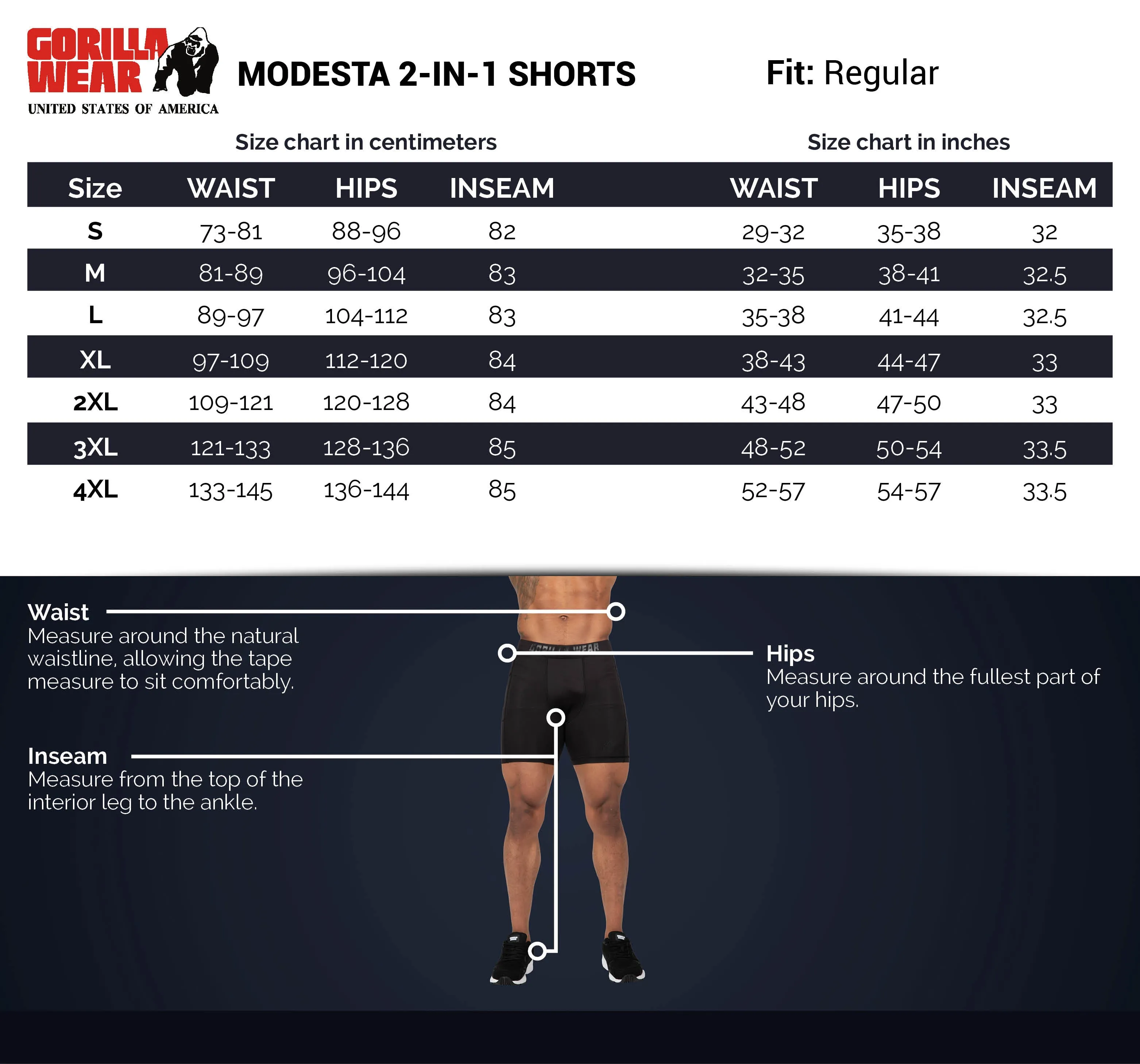 Modesto 2-In-1 Shorts - Black