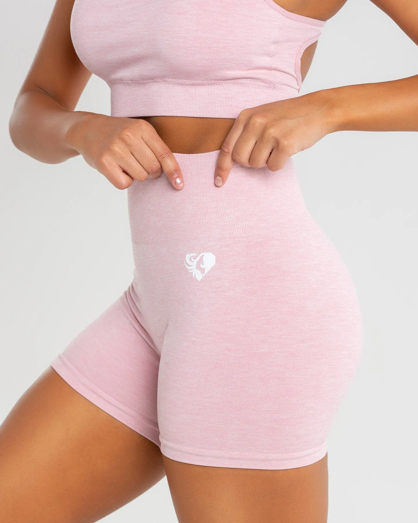 Move Seamless Shorts | Light Pink Marl