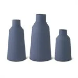 Navy Blue Matte Metal Vases Item #: 15502A