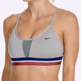 Nike Indy Women's Light-Support Sports Bra - ATMOSPHERE GREY/DEEP ROYAL BLUE/BLACK