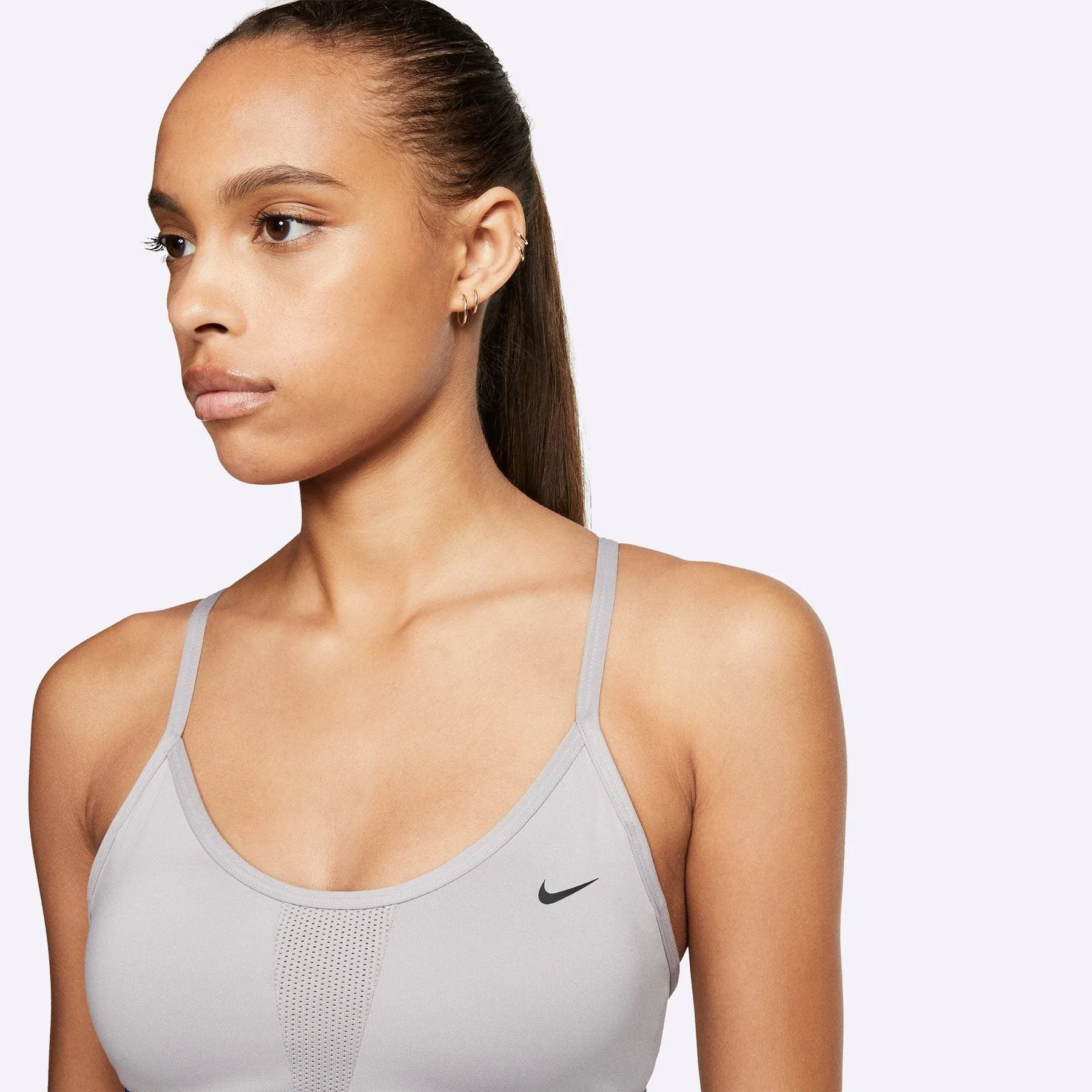 Nike Indy Women's Light-Support Sports Bra - ATMOSPHERE GREY/DEEP ROYAL BLUE/BLACK