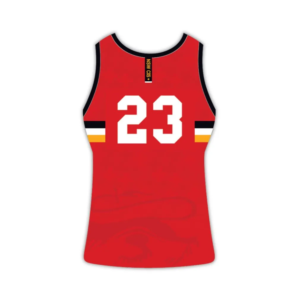 NSW CIS Secondary AFL Unisex Red Singlet