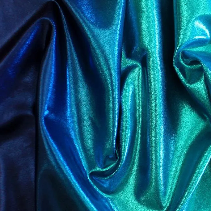 Ombre Mystique Foiled Spandex | Blue Moon Fabrics