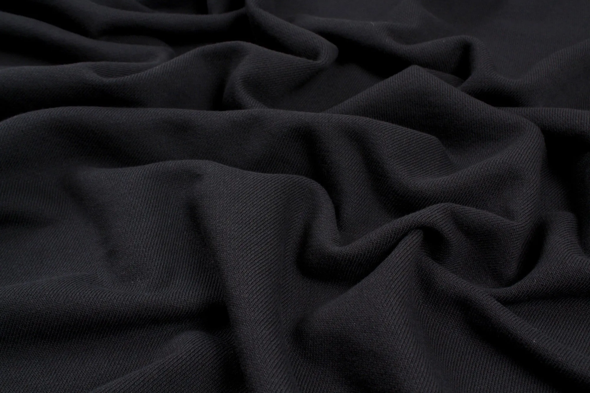 Organic Cotton Fleece, Soft touch - Black