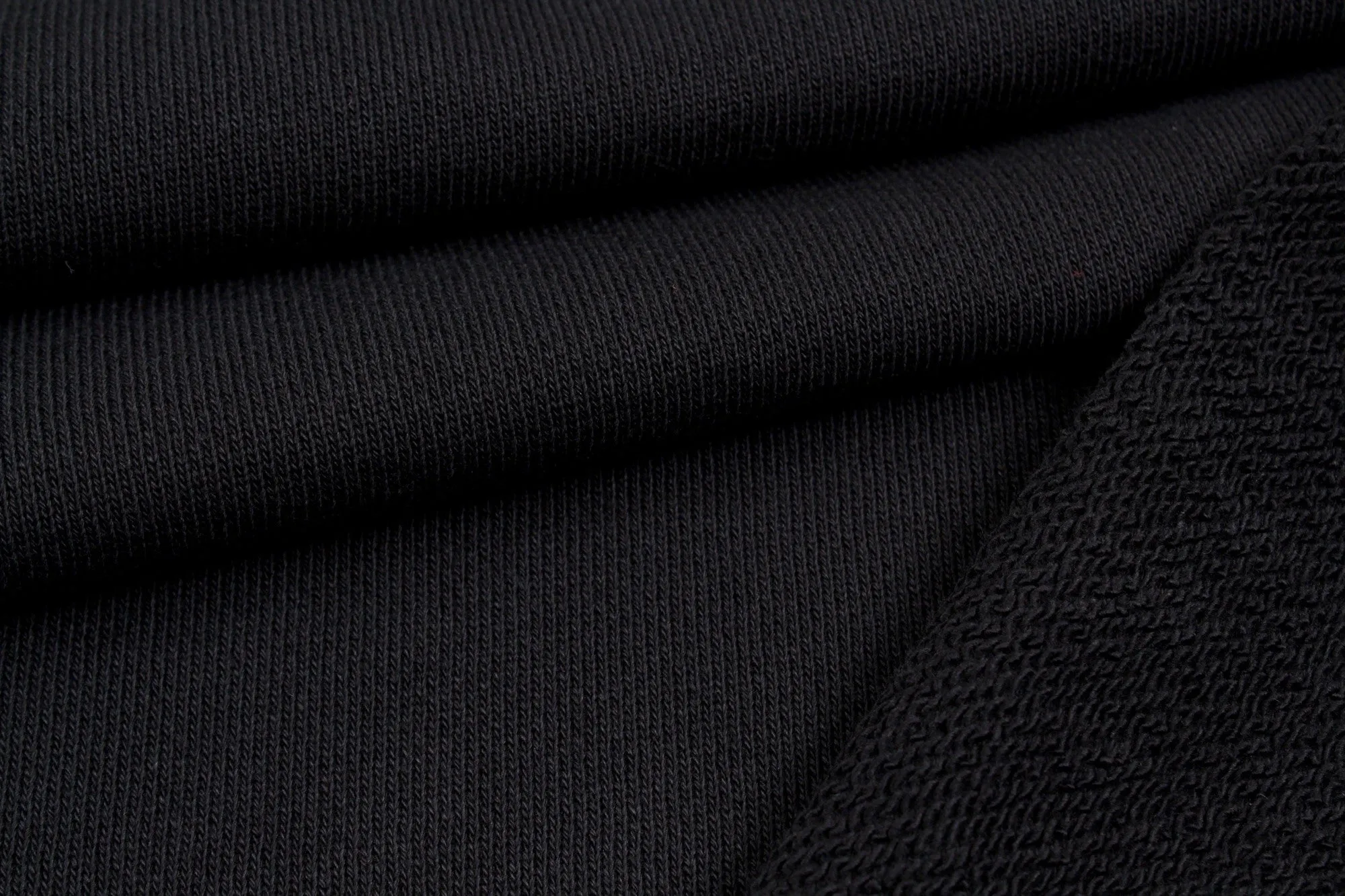 Organic Cotton Fleece, Soft touch - Black