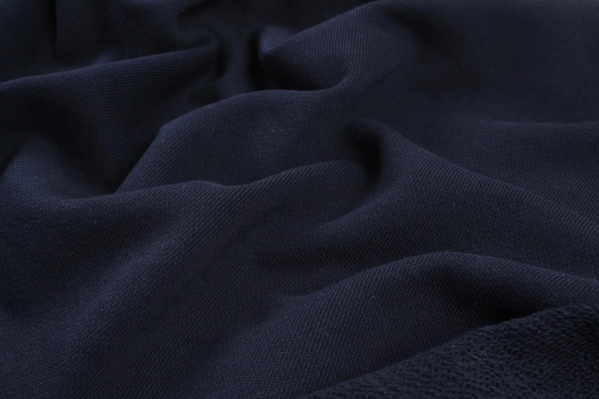 Organic Cotton Fleece, Soft touch - Navy