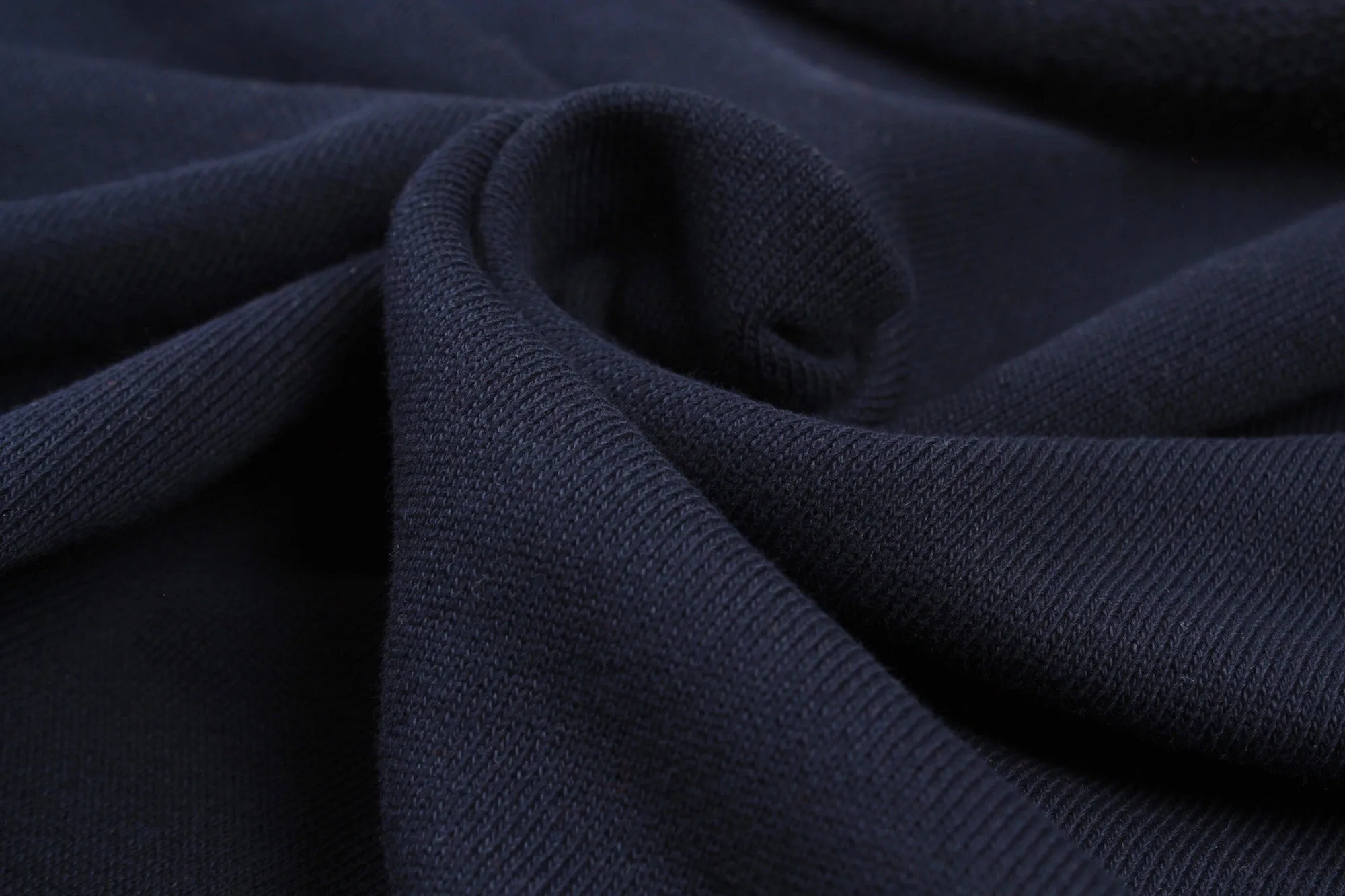 Organic Cotton Fleece, Soft touch - Navy