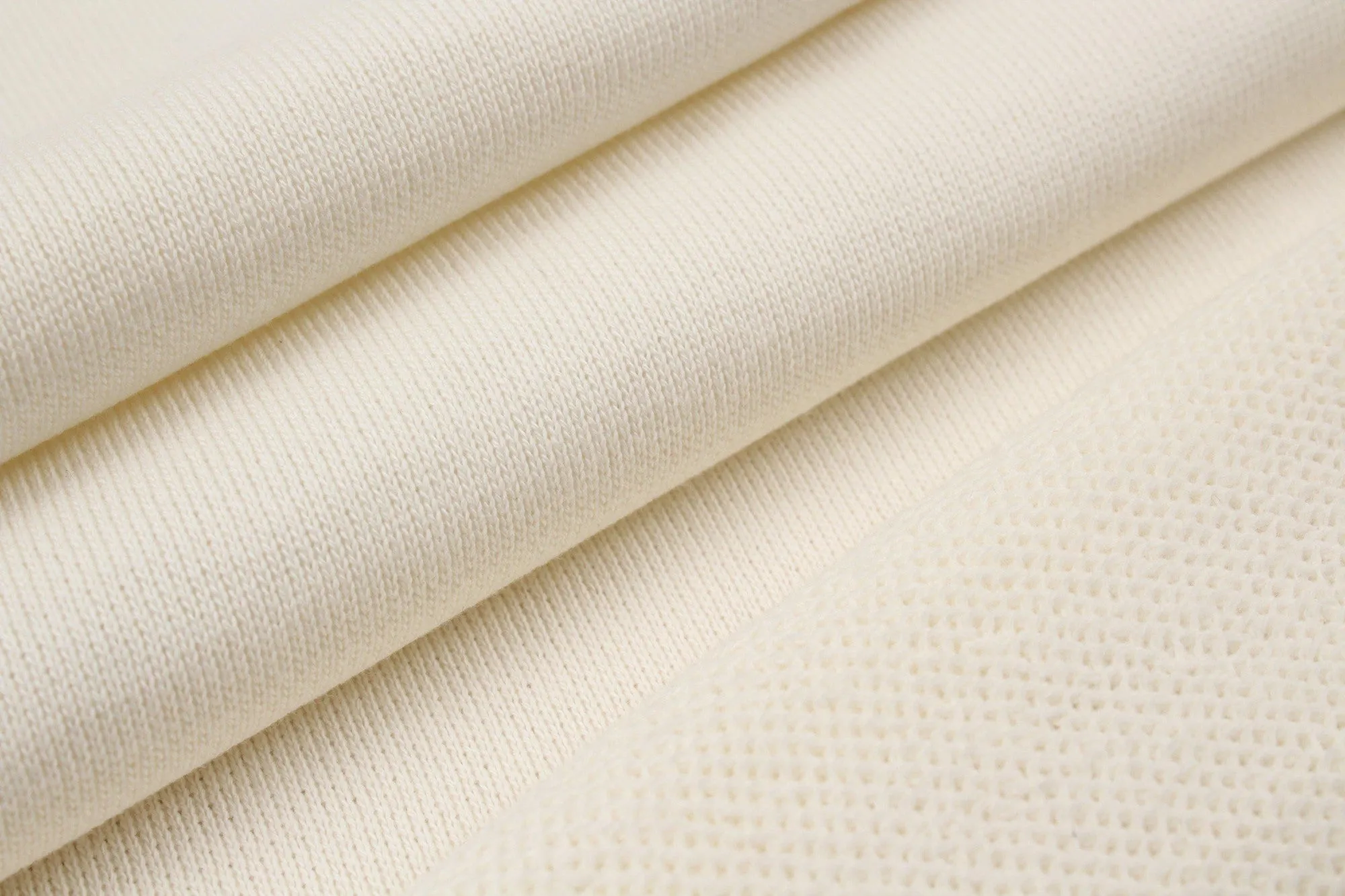 Organic Cotton Fleece, Soft touch - Off-white