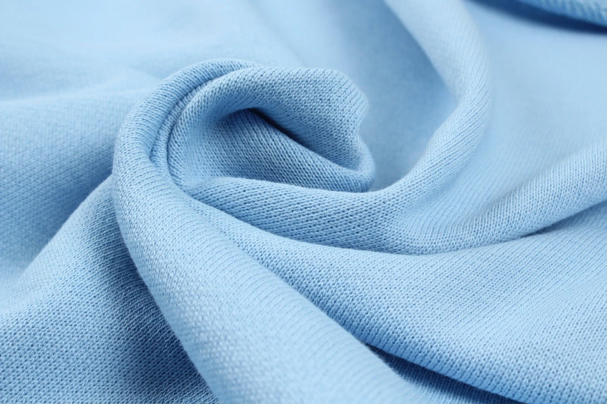 Organic Cotton Fleece, Soft touch - Placid Blue - 15-3920 TCX