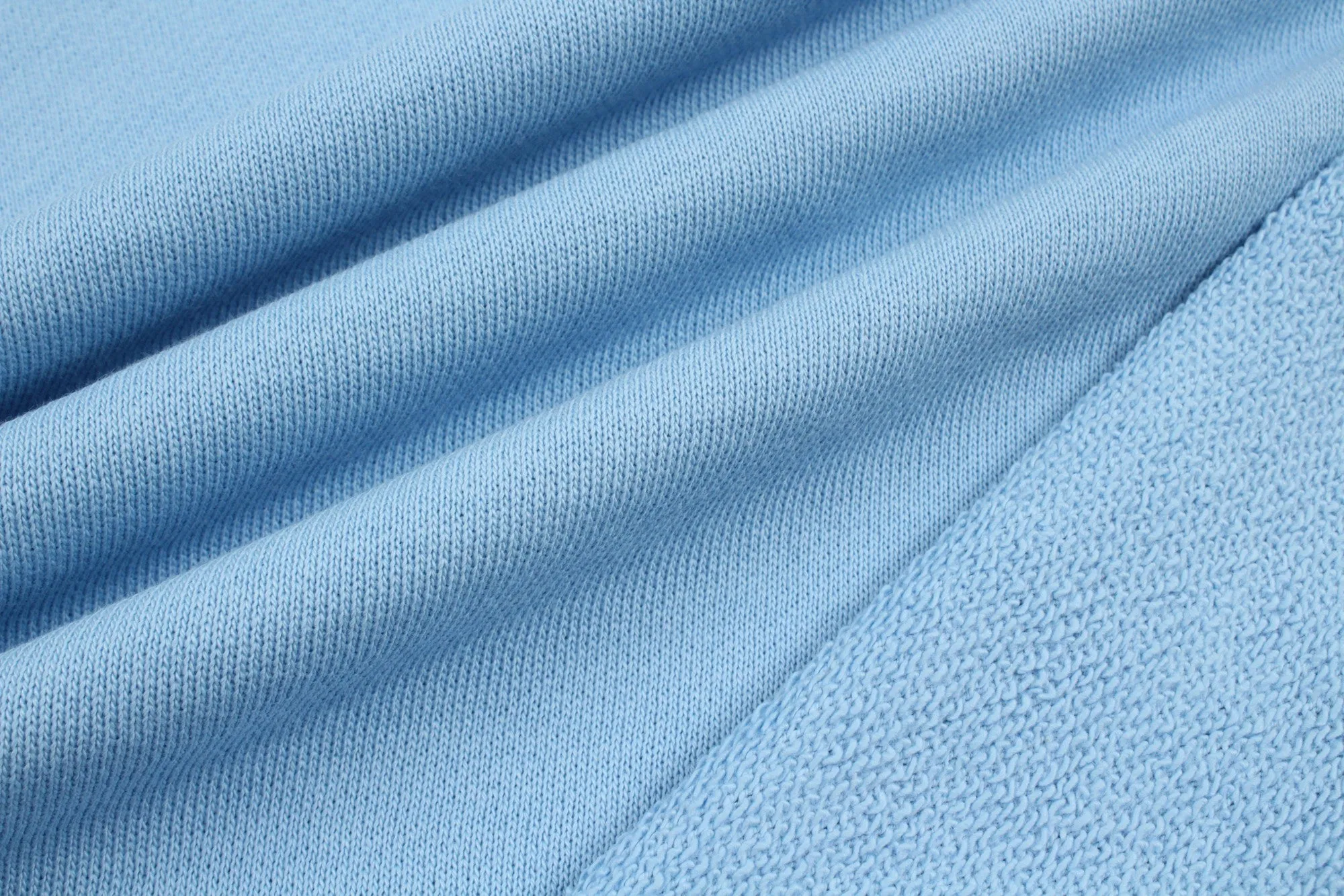 Organic Cotton Fleece, Soft touch - Placid Blue - 15-3920 TCX