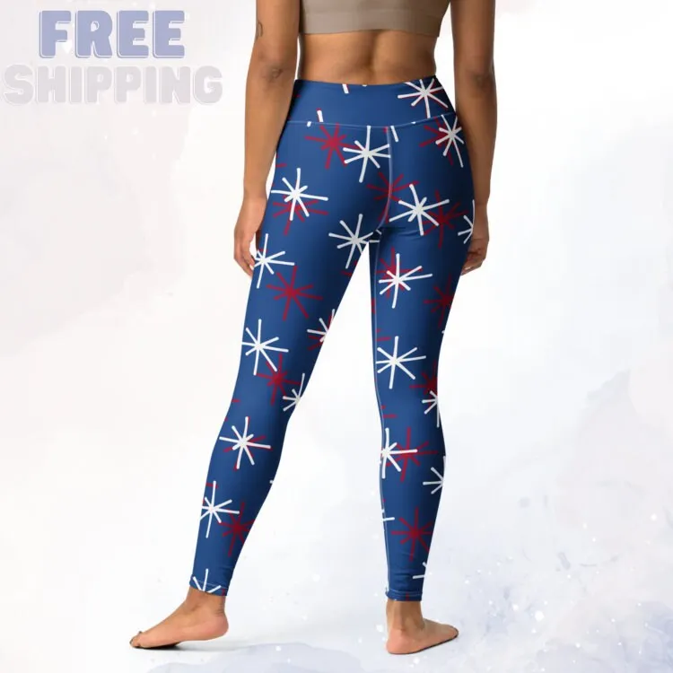 Patriotic Blue High Waist Leggings