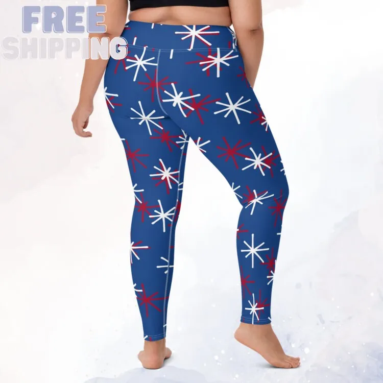 Patriotic Blue High Waist Leggings