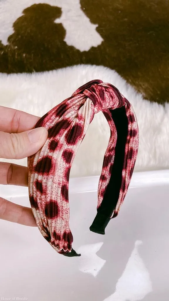 Pink Cheetah Animal Printed Headband