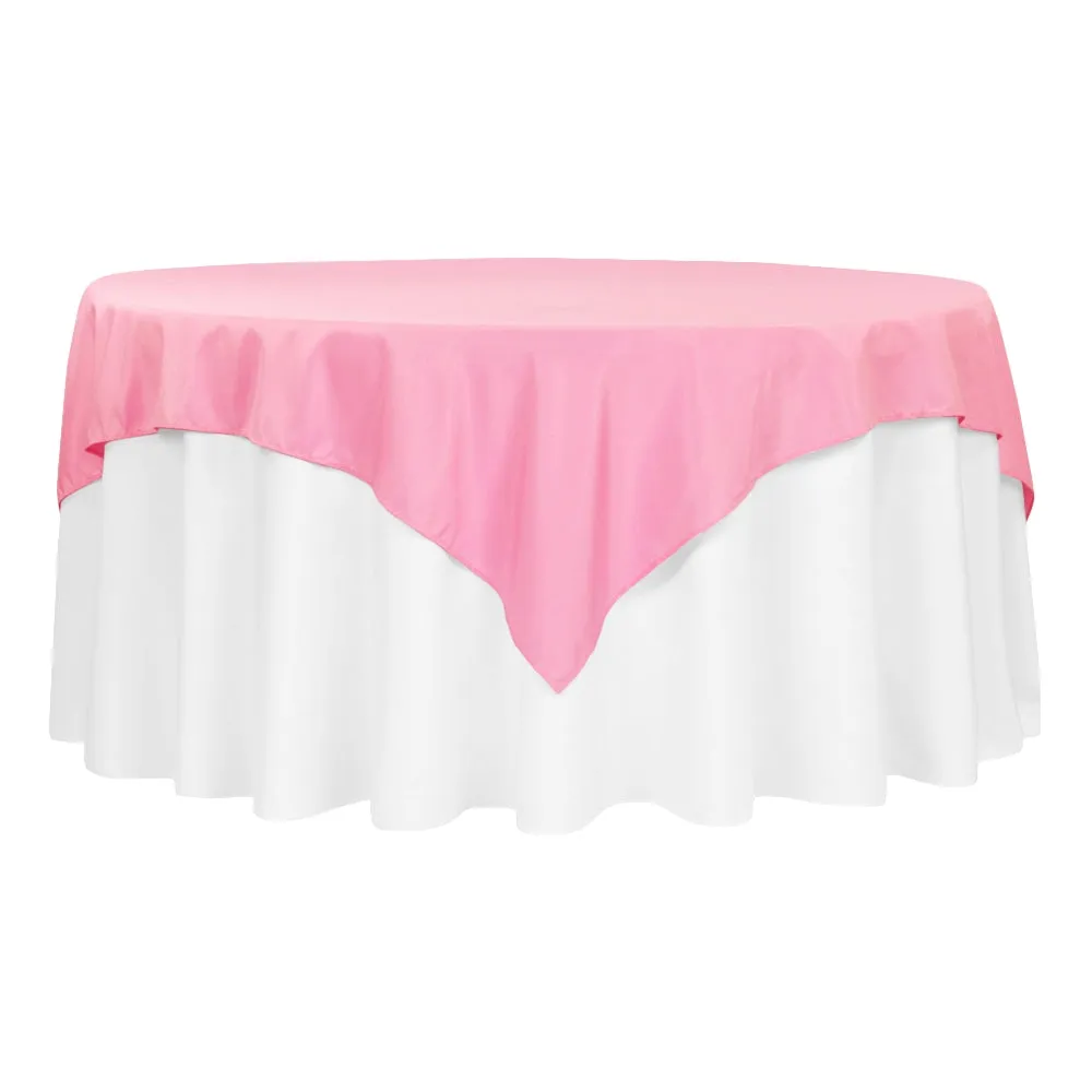 Polyester Square 72" Overlay/Tablecloth - Pink