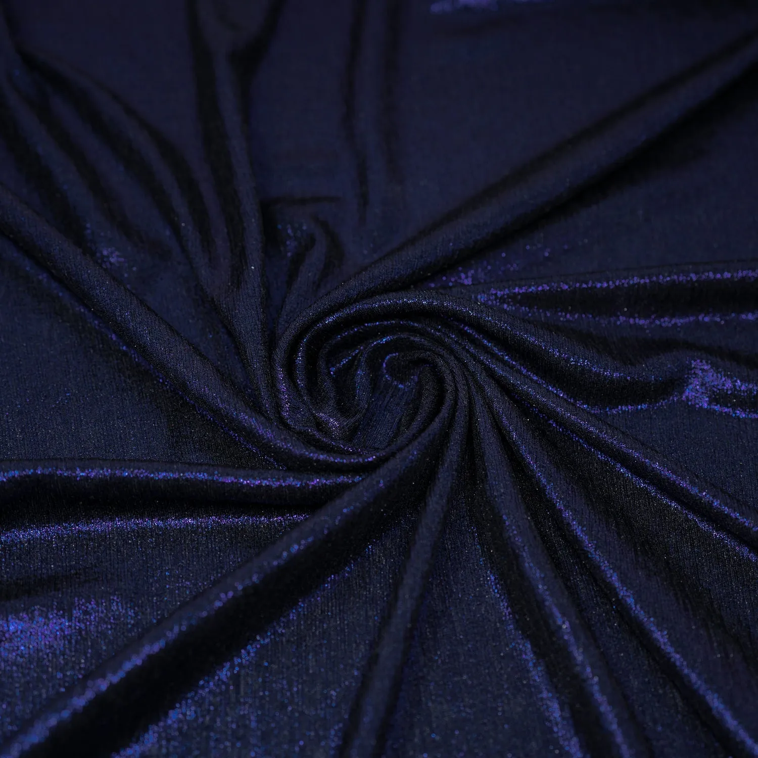 Posh Titanium Foiled Slinky Jacquard Fabric | Blue Moon Fabrics