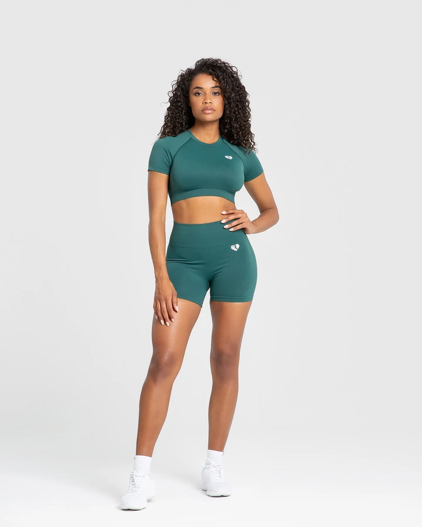 Power Seamless Shorts | Forest Green