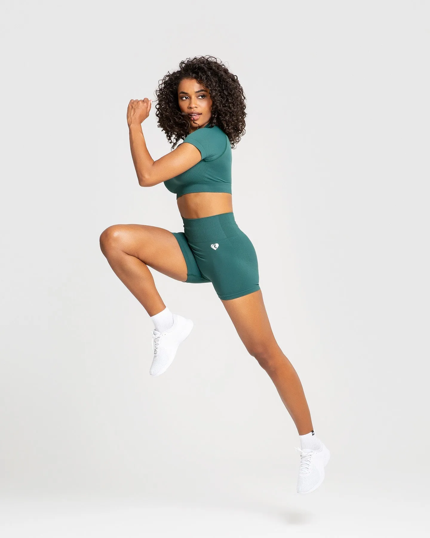 Power Seamless Shorts | Forest Green