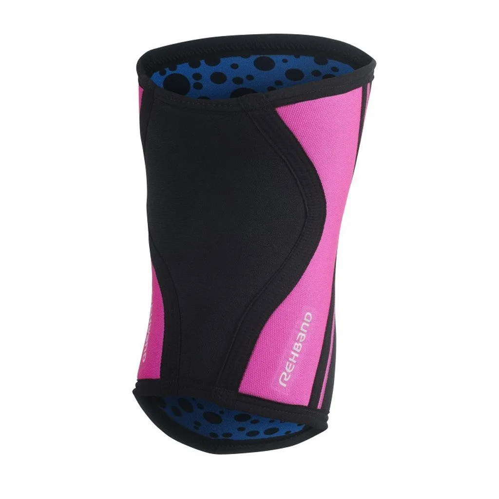 Rehband RX Knee Sleeve - 5mm - Black/Pink - SINGLE