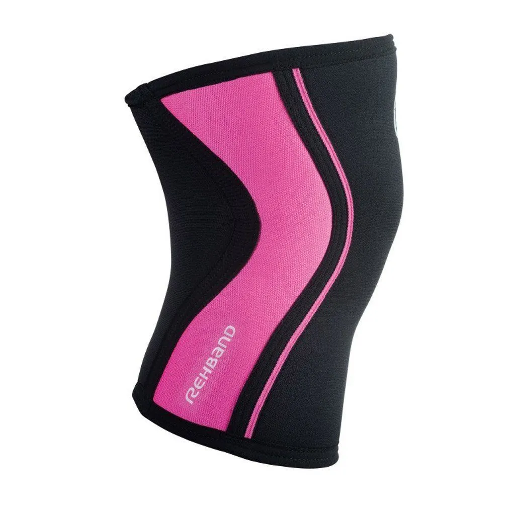 Rehband RX Knee Sleeve - 5mm - Black/Pink - SINGLE