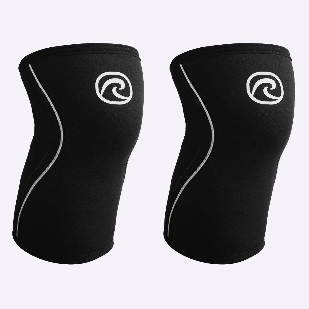 Rehband RX Knee Sleeves - 5mm - Black/White - PAIR