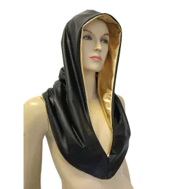 Reversible Gold Metallic & Matte Black Rave Hood