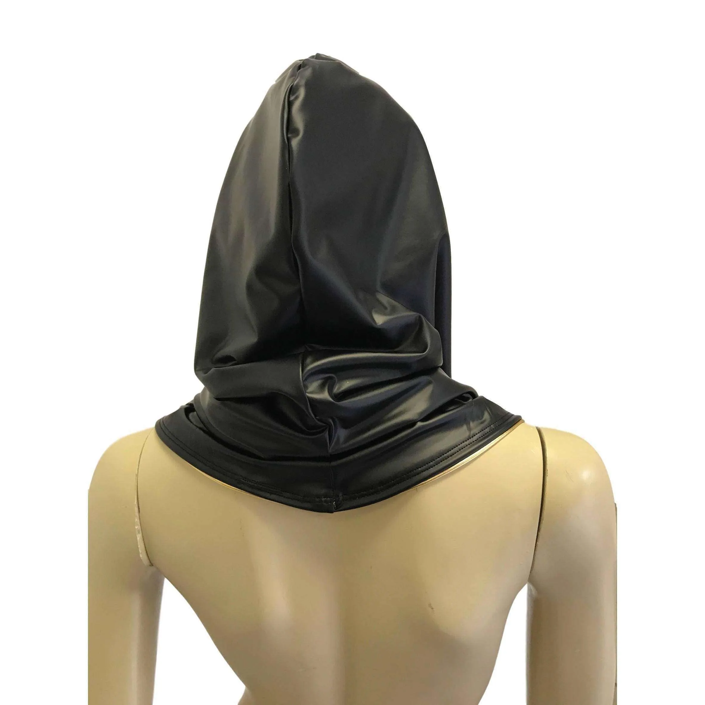 Reversible Gold Metallic & Matte Black Rave Hood