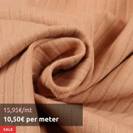 Roll 7 Mts - Stretch Cotton Rib 6x3 for Tops - Soft Touch (Caramel) - Offer: 10,50€/Mt