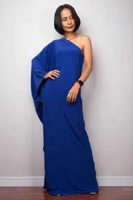 Royal Blue one shoulder dress