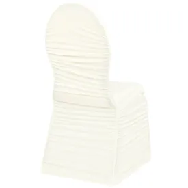 Ruched Fashion Spandex Banquet Chair Cover - Ivory