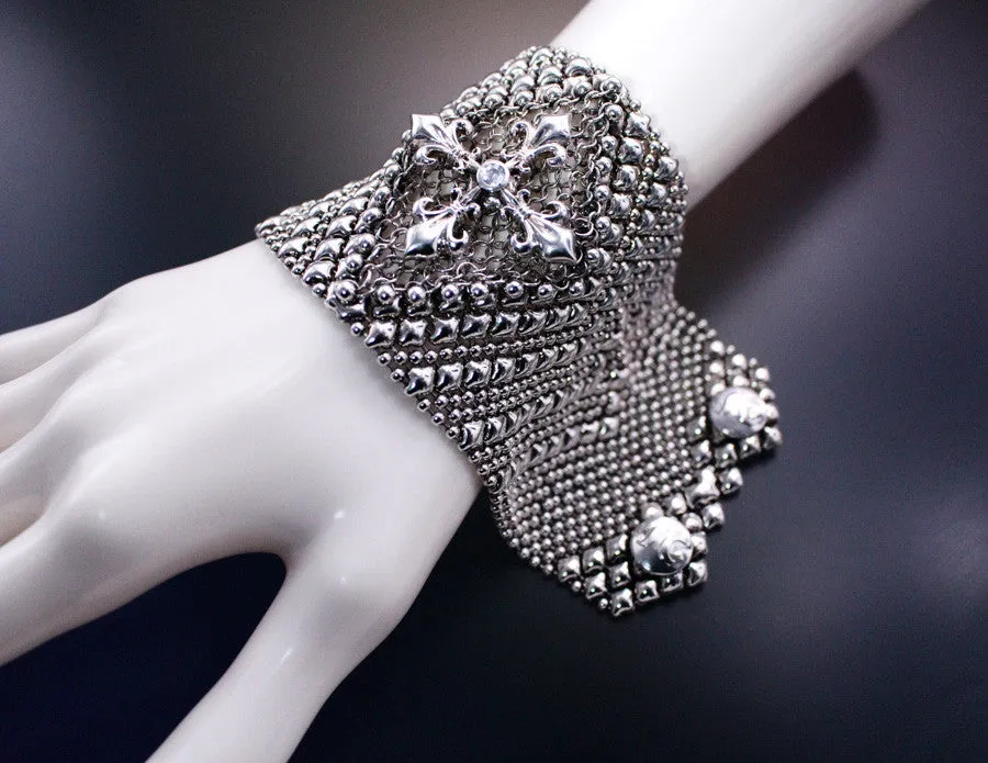 SG Liquid Metal Chainmail CMB7ZCR-AS (antique silver finish) Bracelet by Sergio Gutierrez