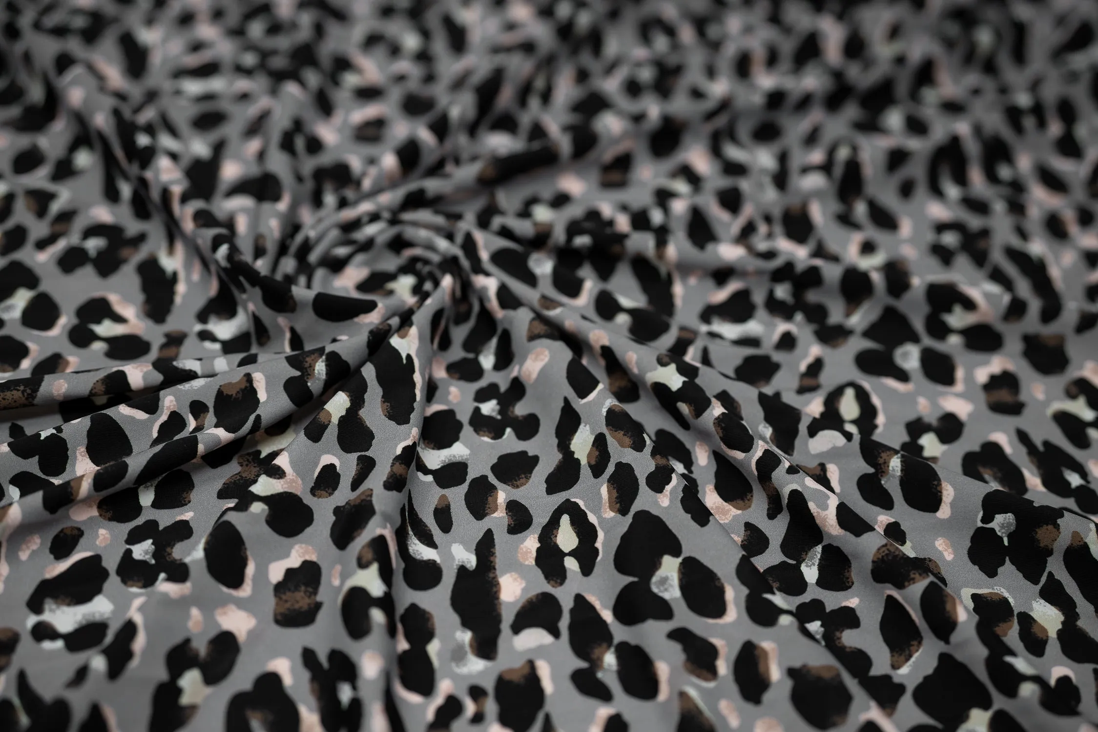 Sporty Leopard Printed Spandex Fabric | Blue Moon Fabrics