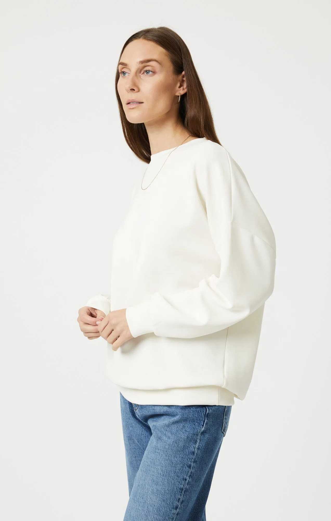 SWEATSHIRT IN ANTIQUE WHITE