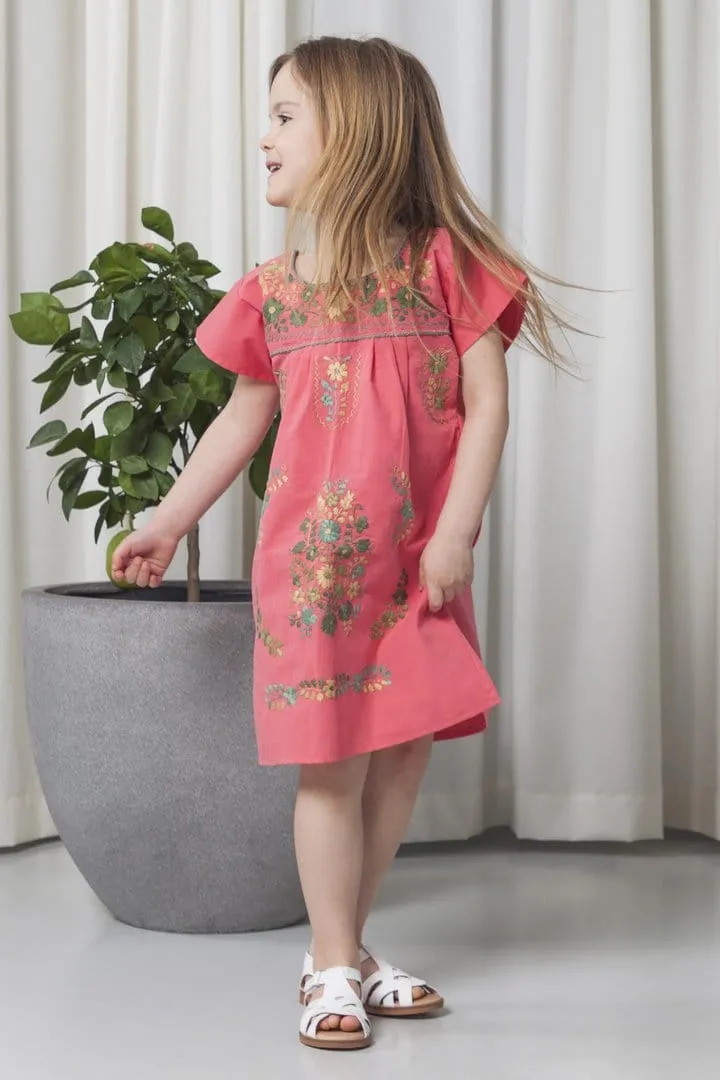 The Girls Coral Dress 8-10y - Santa Lupita