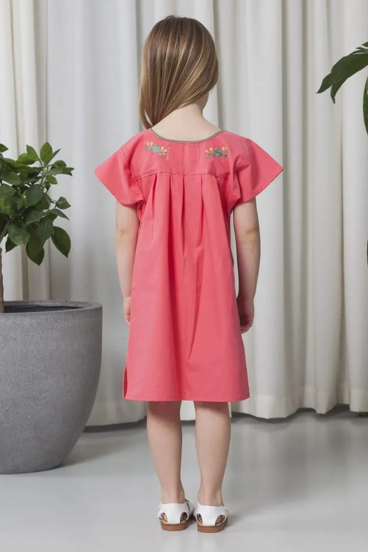 The Girls Coral Dress 8-10y - Santa Lupita