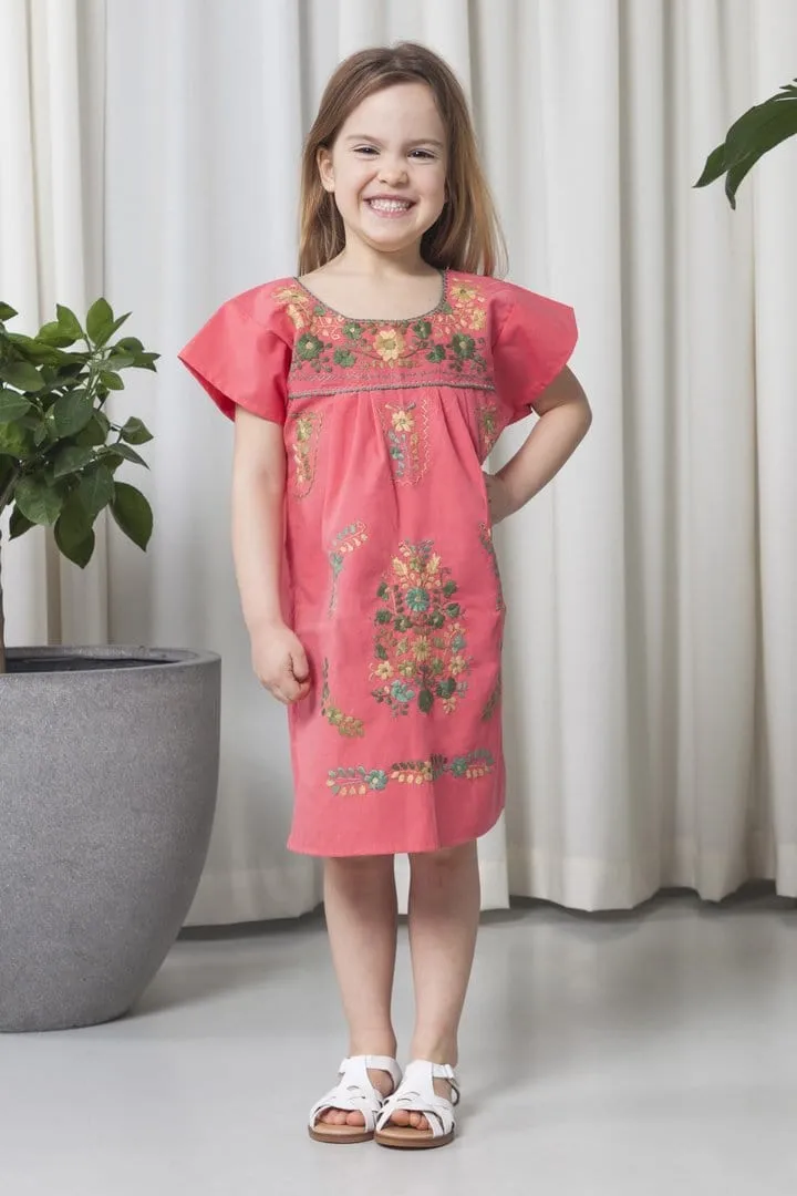 The Girls Coral Dress 8-10y - Santa Lupita