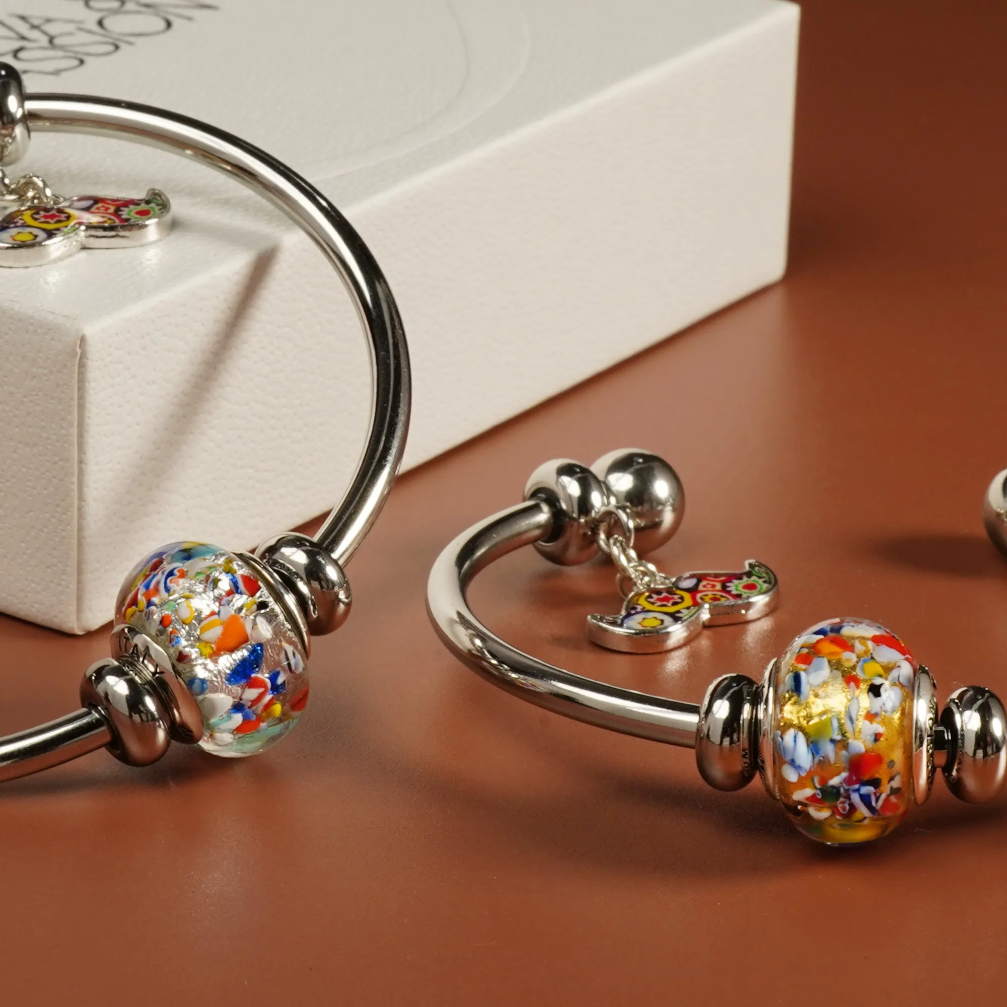 The Kiss Charm Bangle