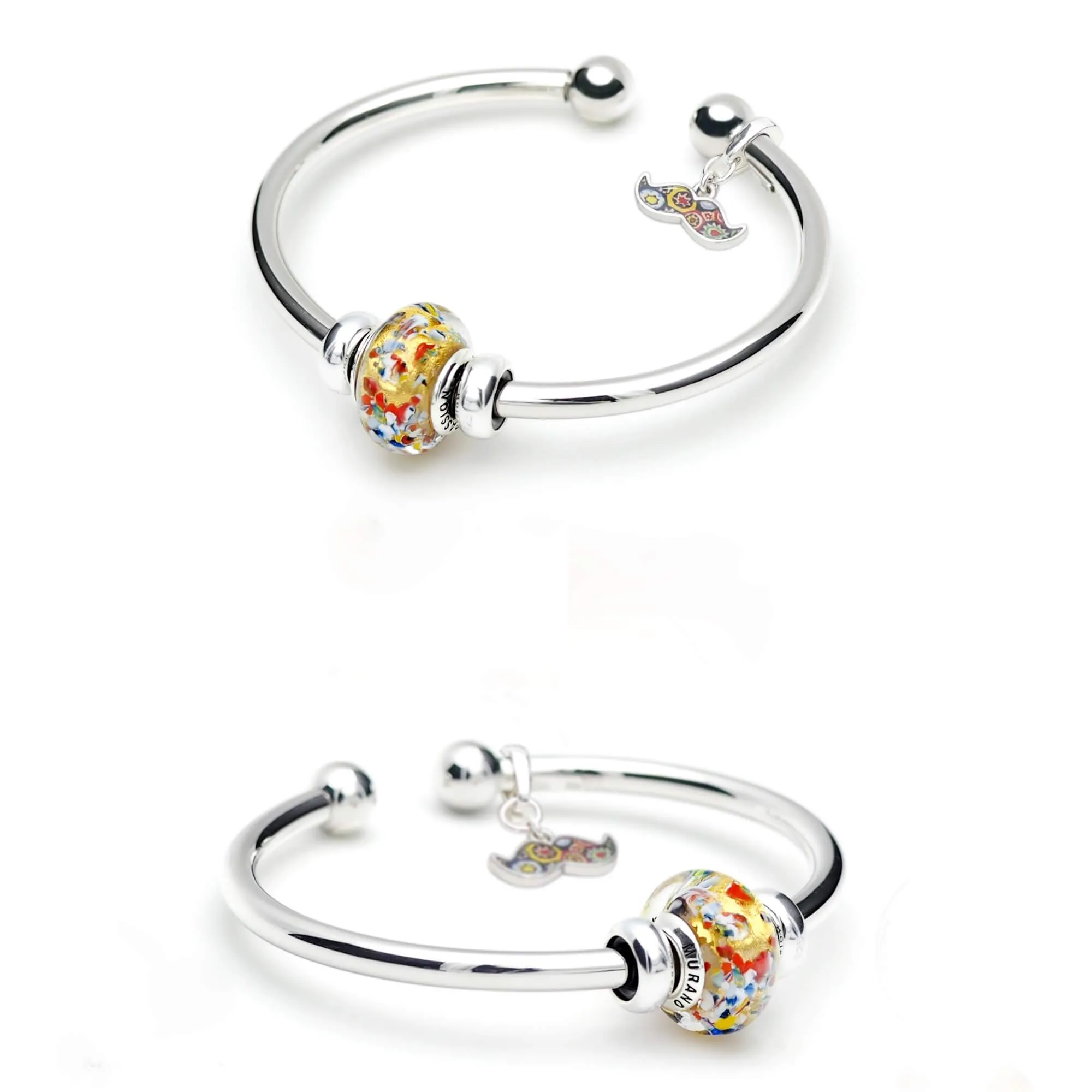 The Kiss Charm Bangle