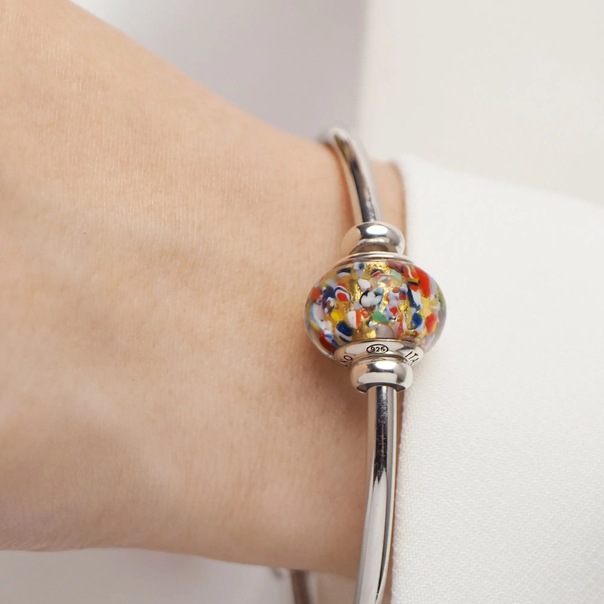 The Kiss Charm Bangle