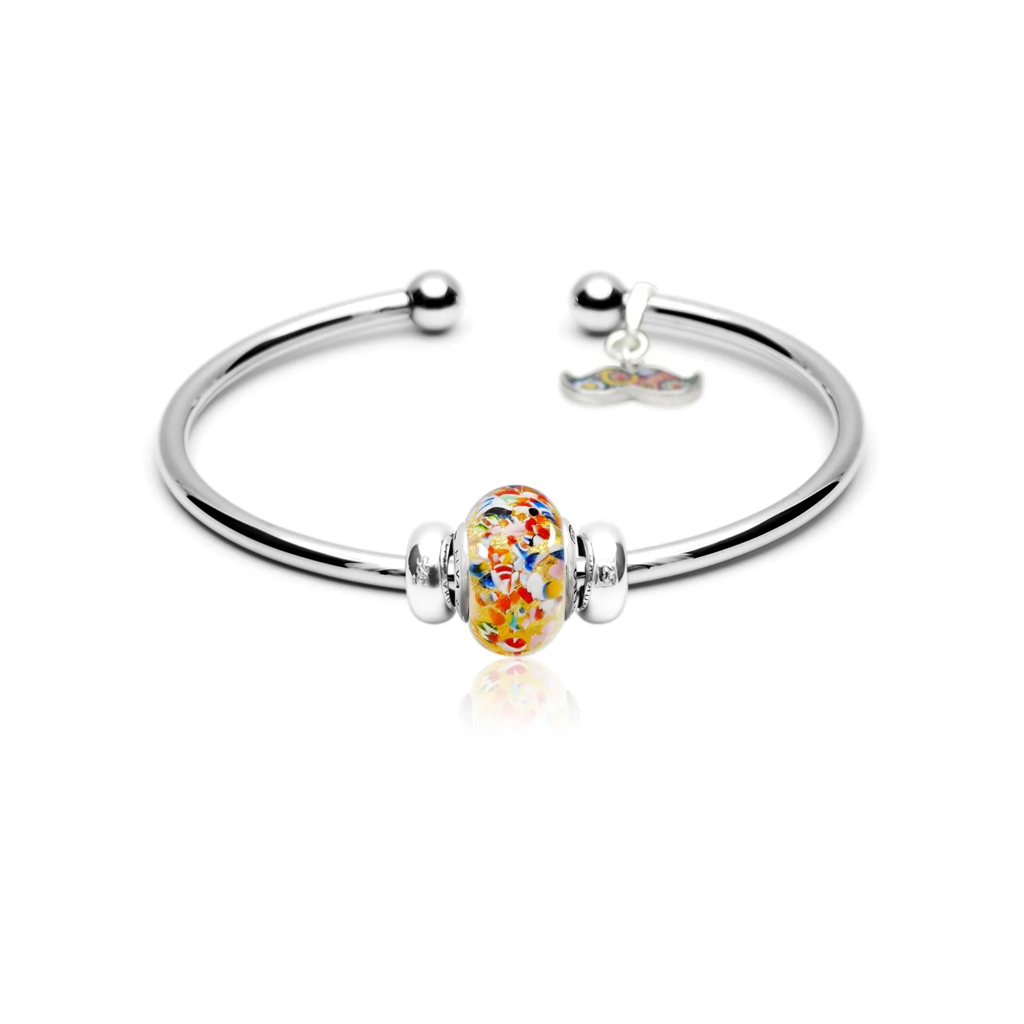 The Kiss Charm Bangle