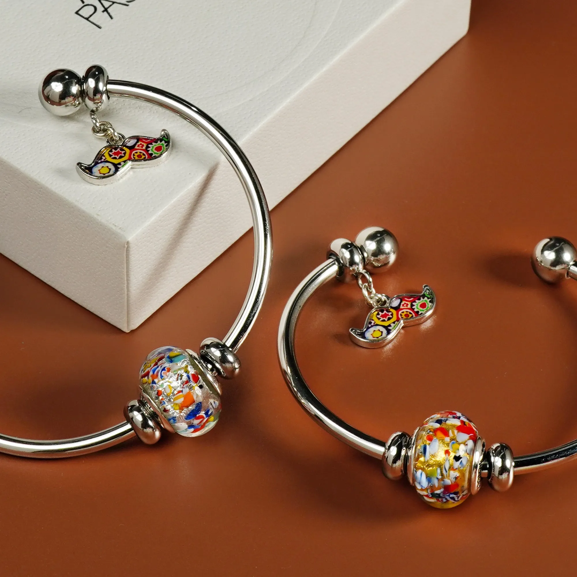 The Kiss Charm Bangle