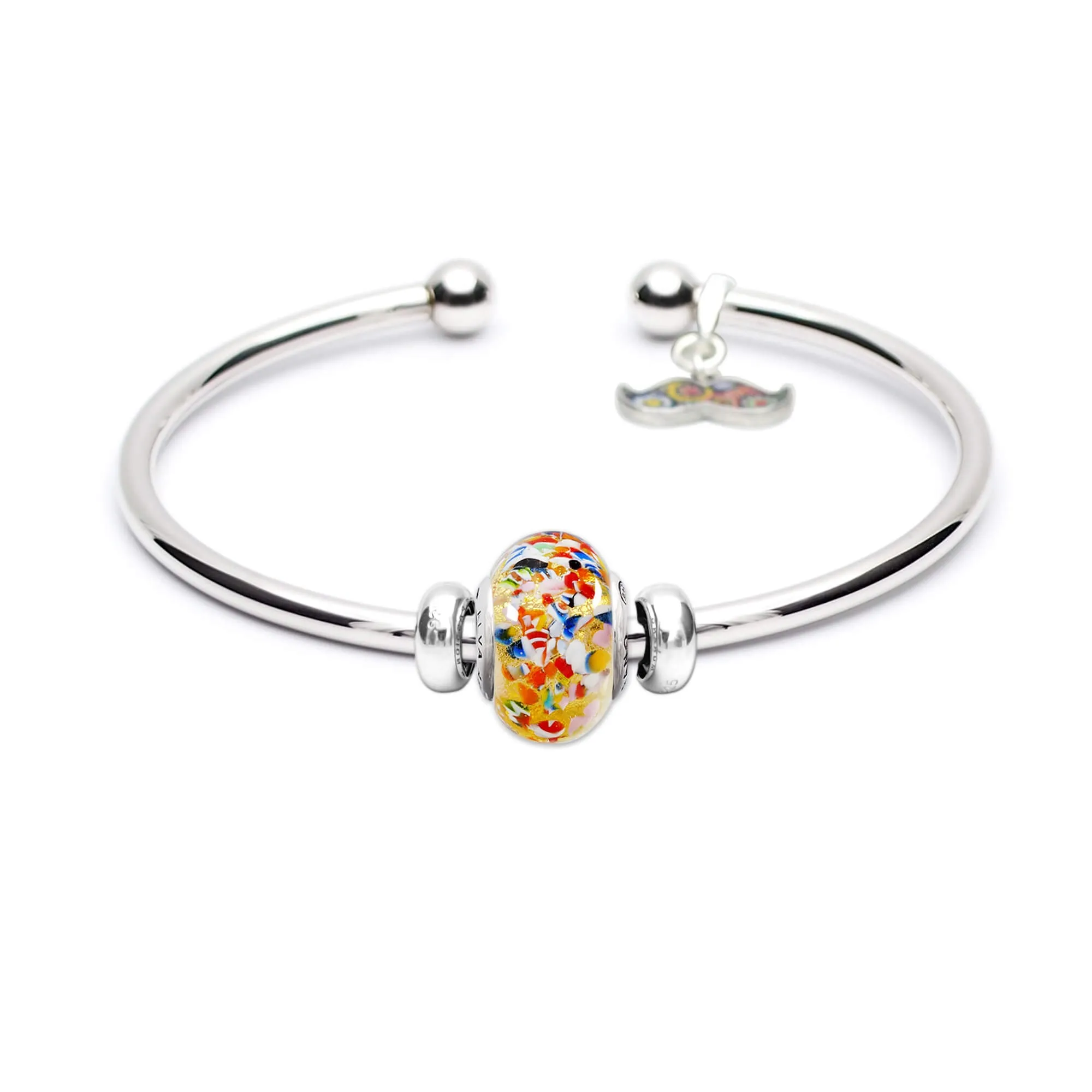 The Kiss Charm Bangle