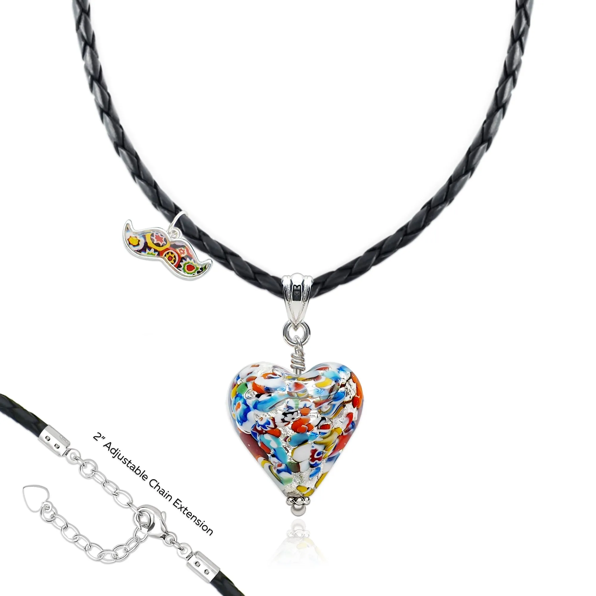 The Kiss Silver Heart Necklace